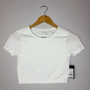 New Art Class White Ribbed Crop Top Size XL (14)